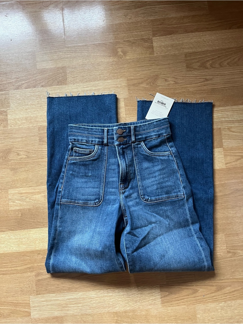Bohme Women’s Medium Wash Wide-Leg High Rise Relaxed 5-Pocket Jeans Size 25 NWT